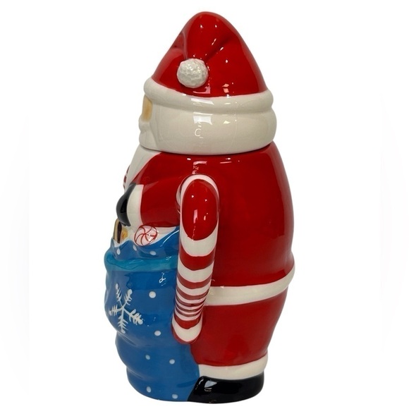 Santa/Toy Bag Mug 2-Pc Temp-tations Presentable Ovenware Red/Blue EUC - Picture 5 of 8